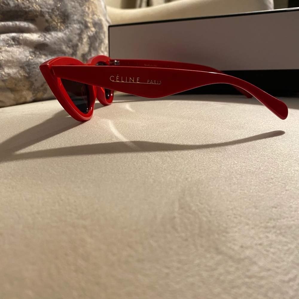 Celine cat eye sunglasses! Red frame